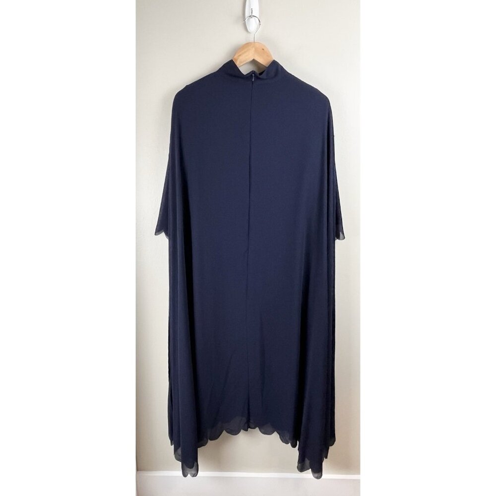 Dainty Jewells Cape Dress‎ Modest Navy Blue 3/4 Sleeve Elegant EventConservative - Picture 2 of 8